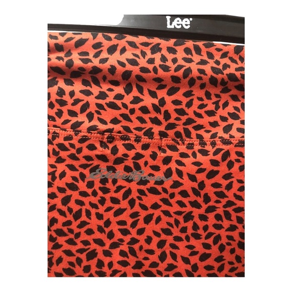 Eddie Bauer Kacey cinnabar ditsy animal print wrap front style skirt size small - Picture 4 of 7
